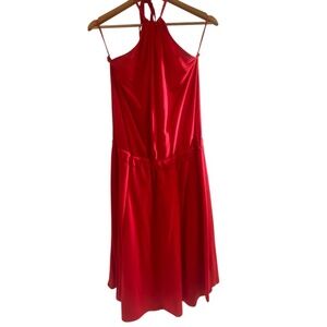 Lacoste Cotton Blend Red Mini Dress
